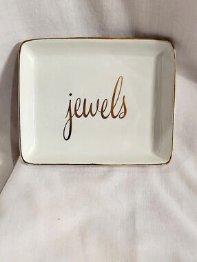 Mark & Graham Jewelry Tray White & Gold Like New